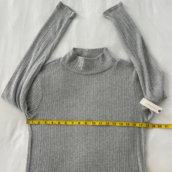 Anthropologie NWT Daily Practice Turtleneck Side-Slit Ribbed Sweater Dress Large - Picture 6 of 12